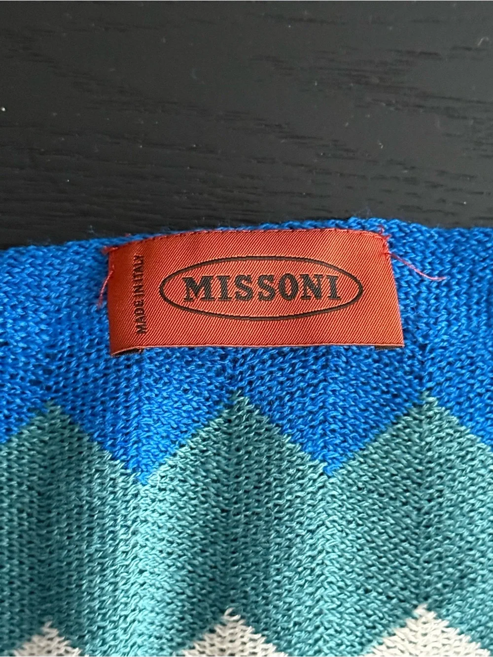 Missoni blue chevron